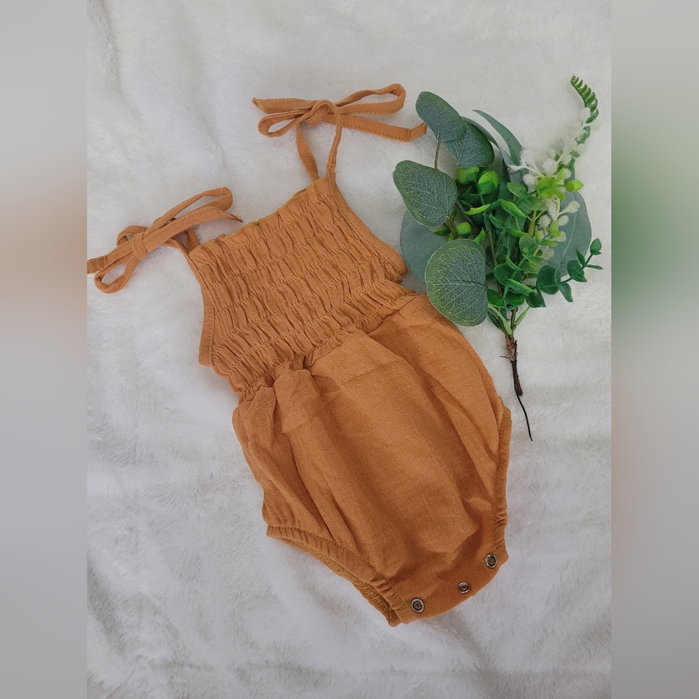 Mustard yellow summer romper